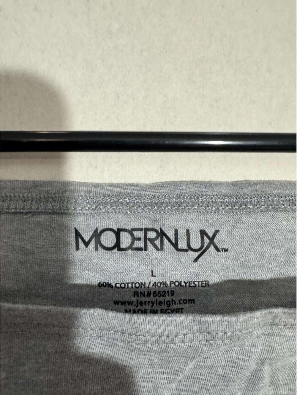 Modern Lux Womens LA Off Shoulder Long Sleeve Graphic Shirt XS Heather Gray NWT - Picture 2 of 4